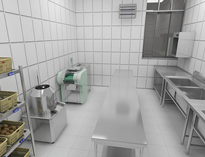 学校食堂厨房设备厂家教你设计粗加工间